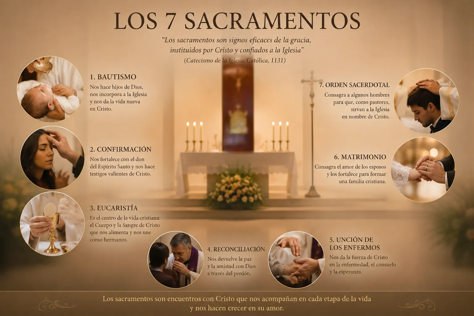 Los 7 Sacramentos: signos visibles del amor de Dios en nuestra vida
